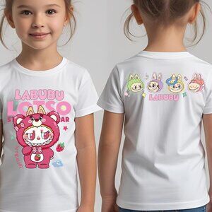 Cute Labubu Lotso Strawberry Tshirt for kids